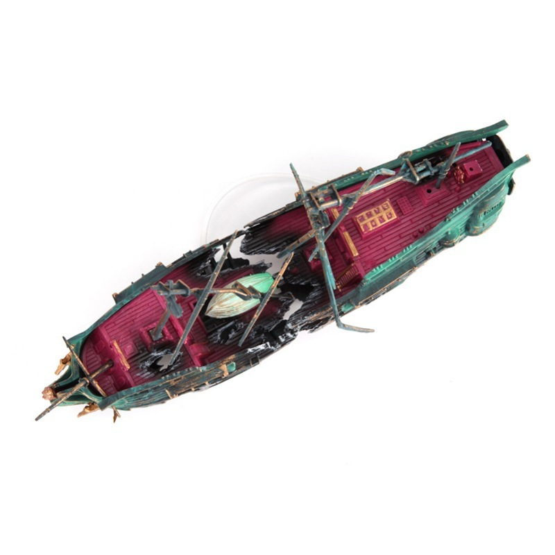 Large Aquarium Decoration Boat - Aquarium Marineland ulasan dan harga
