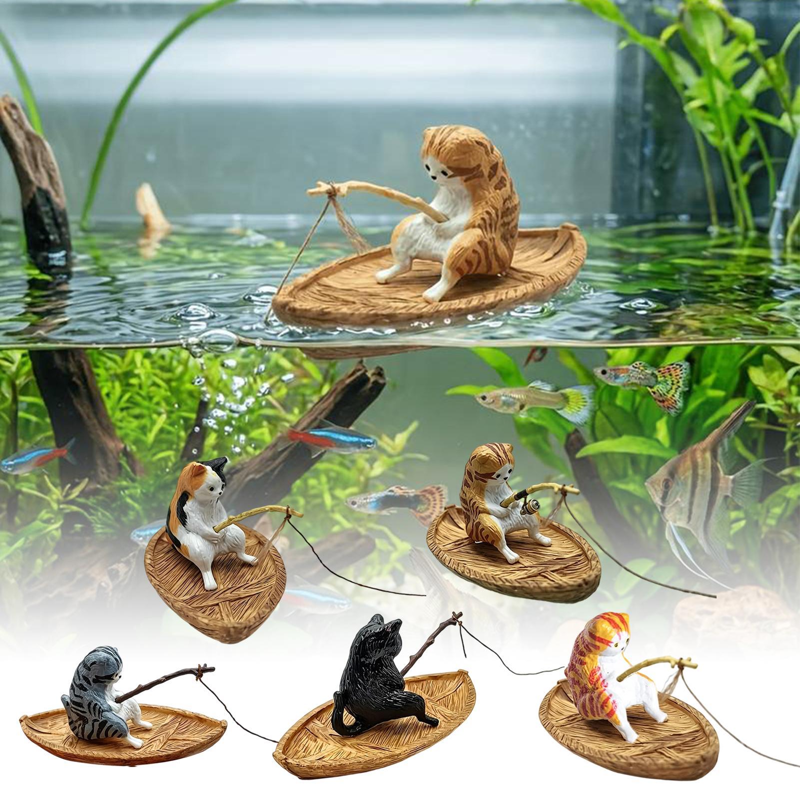 Creative Cat Fishing Boat Aqua - Aquarium Marineland ulasan dan harga