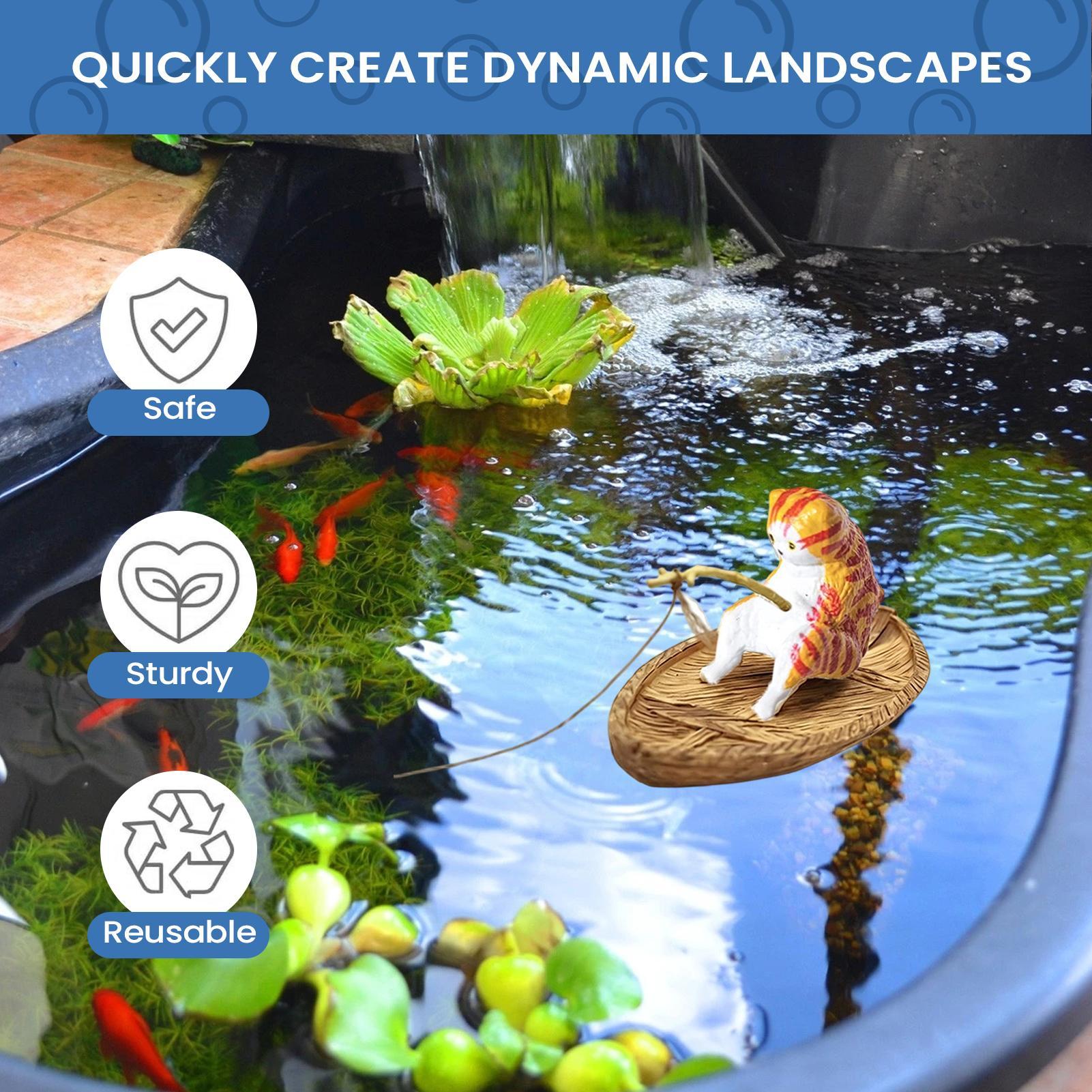 Creative Cat Fishing Boat Aqua - Aquarium Marineland ulasan dan harga