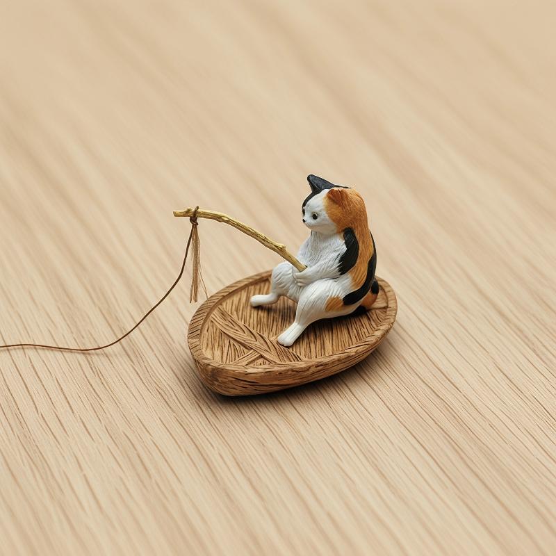 Resin Cat Fishing Boat Aquariu - Aquarium Marineland ulasan dan harga