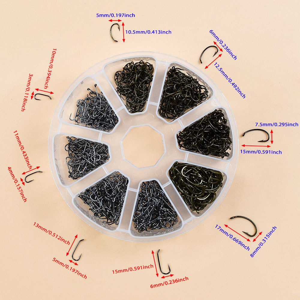 800PCS Mixed Barbed Fishing Ho - Marine Salt Mix ulasan dan harga
